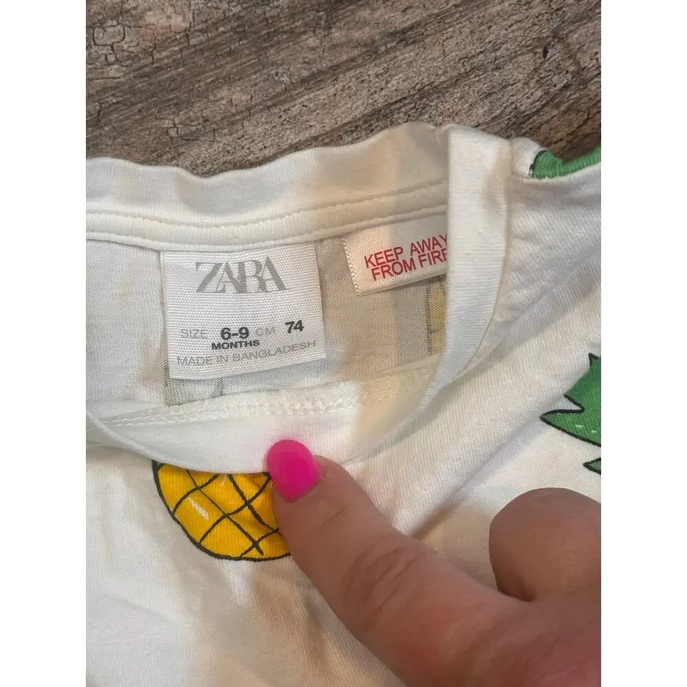 Zara Pineapple Tshirt 6-9mths